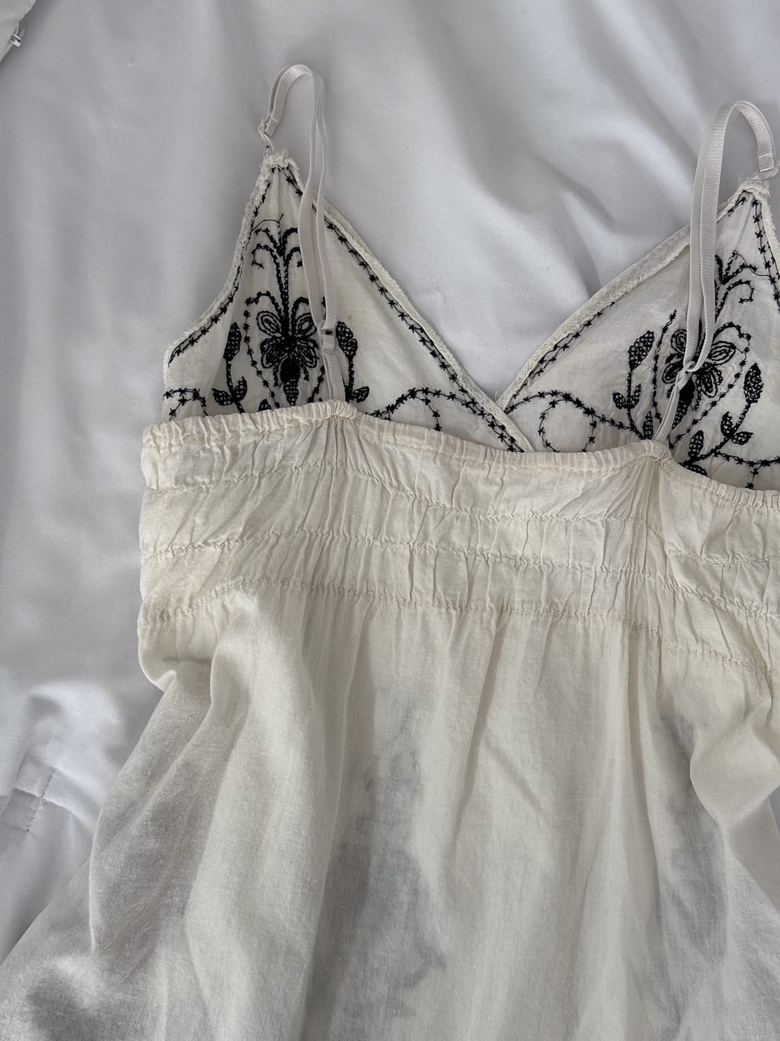 Linen Floral Embroidered Sleeveless 0192 상품이미지4