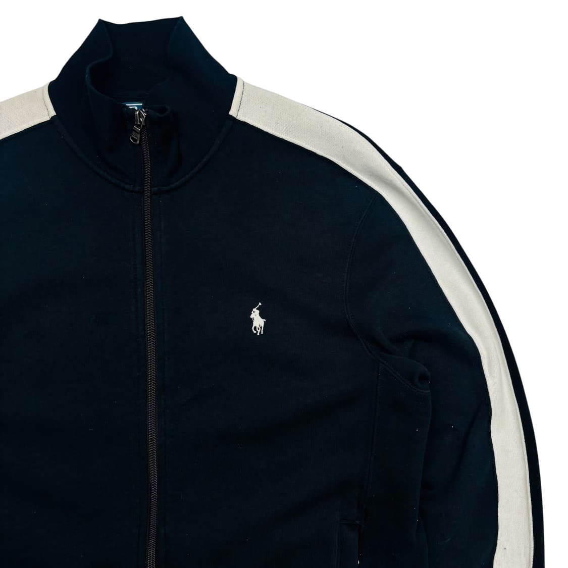 폴로 랄프 로렌 블랙 화이트 트랙탑 져지 S 상품이미지2