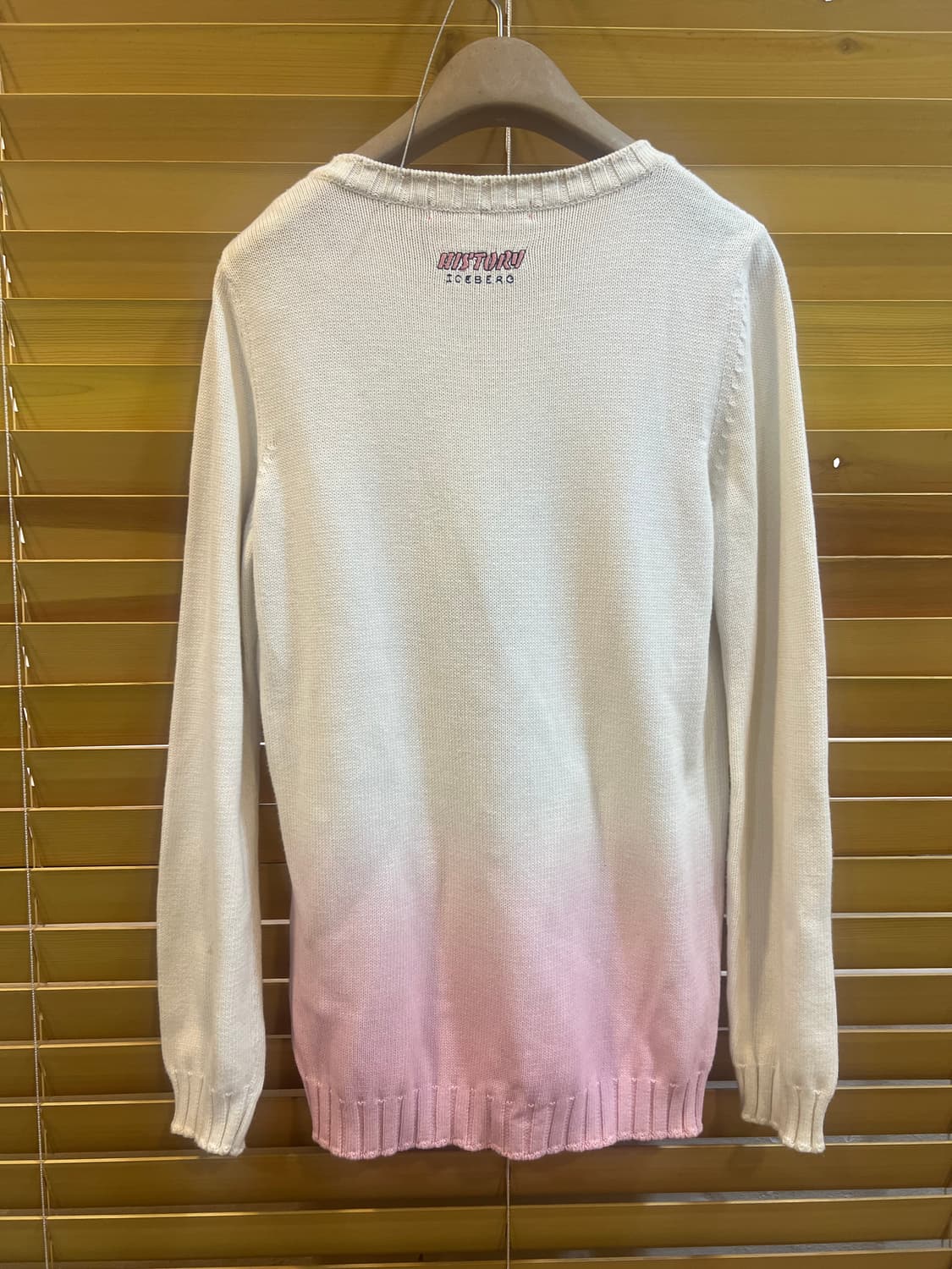 히스토리 아이스버그 여성 아이보리핑크 골프니트 라운드니트 상품이미지3