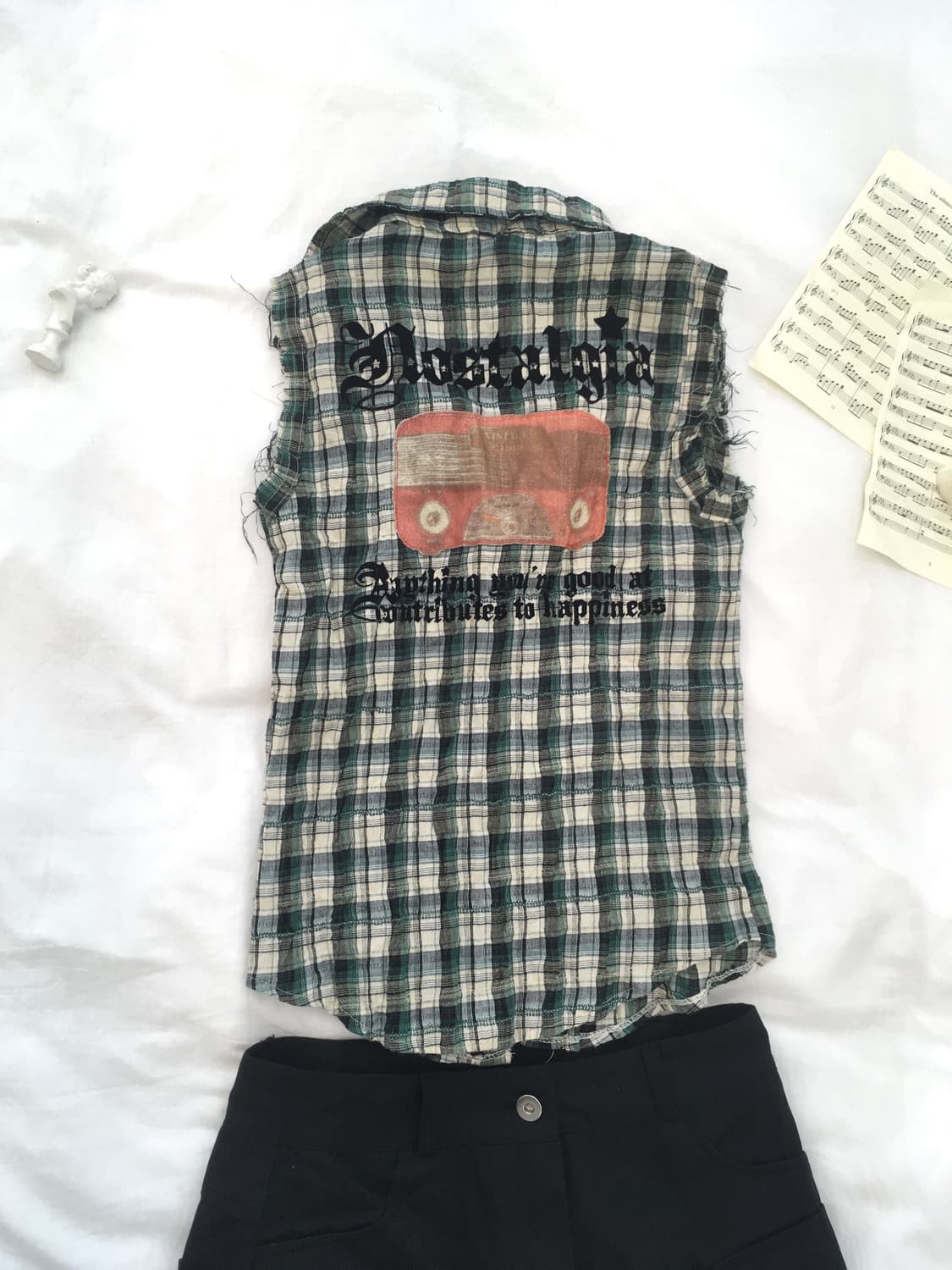 jpn vintage y2k check lettering shirts 상품이미지1