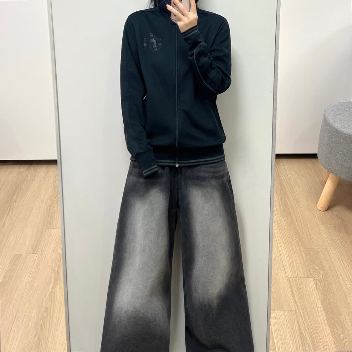 나이키 12-13 맨체스터 유나이티드 올블랙 트랙탑 져지 상품이미지1