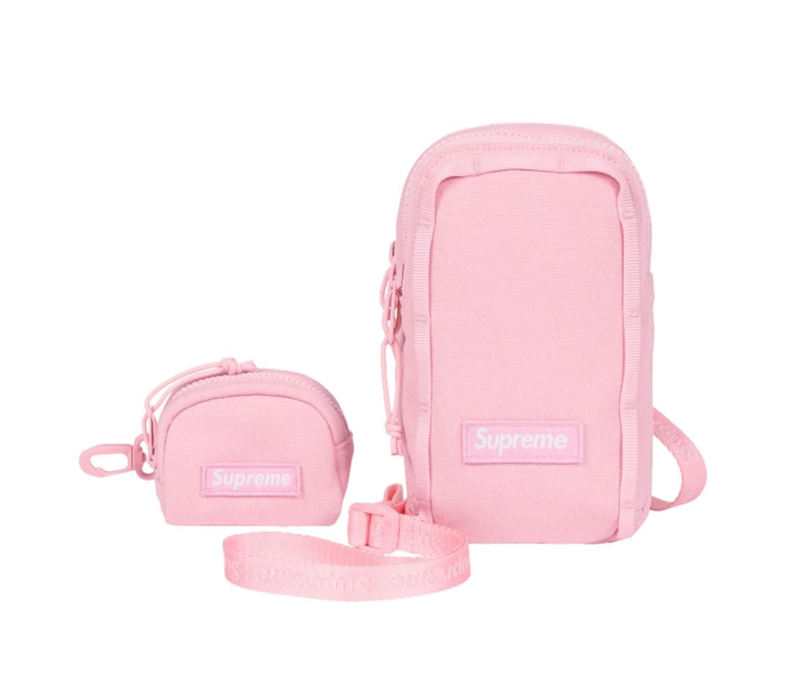 슈프림 카메라 백+미니 파우치 라이트 핑크 상품이미지2