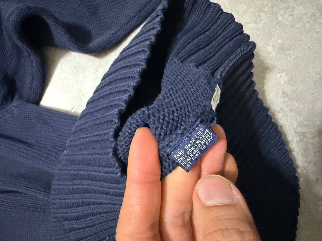 90s 랄프로렌 폴로 네이비컬러  빈티지 코튼 니트 100size   상품이미지5