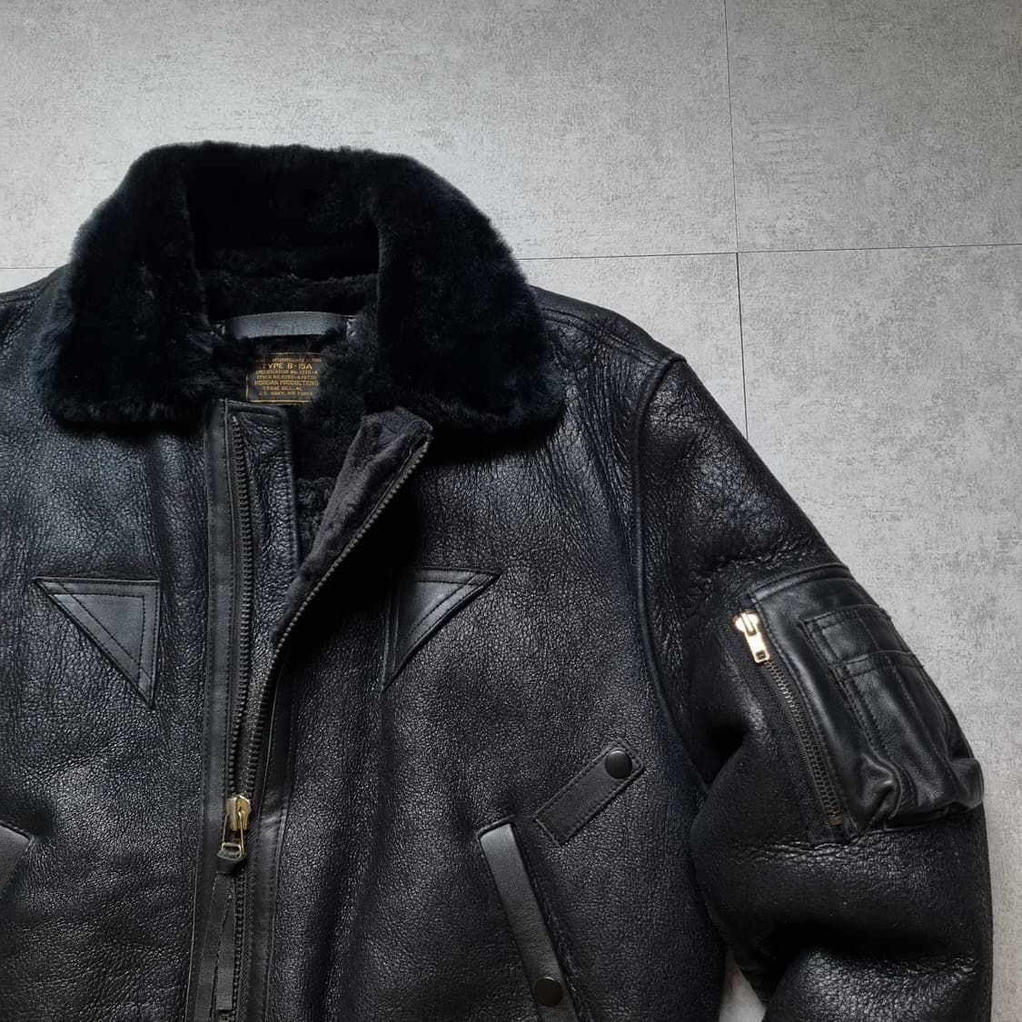 jpn Morgan B-15A 쉐어링 자켓 블랙 105sz 상품이미지1