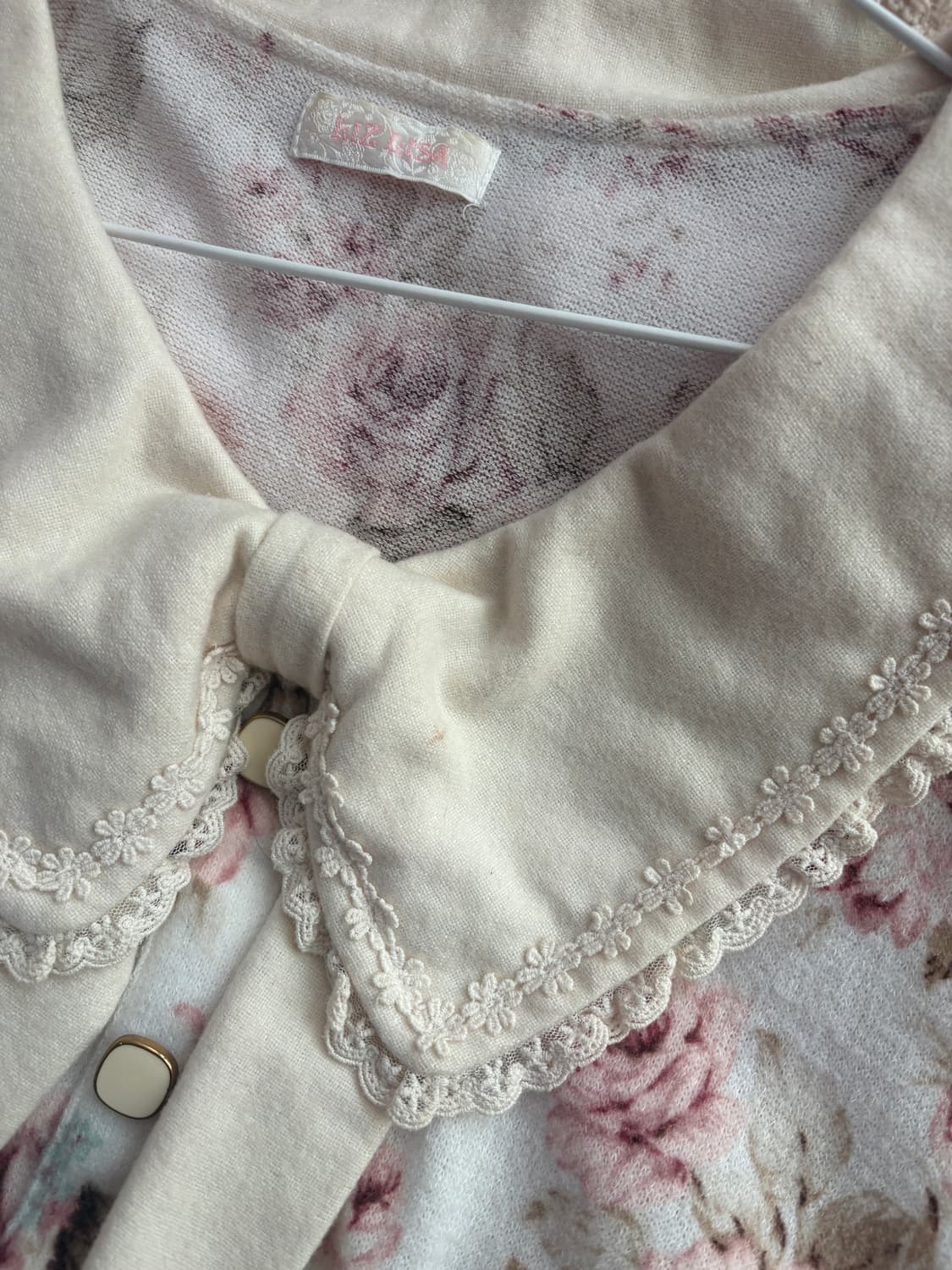 리즈리사 플로럴 고전 희귀 매물 니트 블라우스 상품이미지3