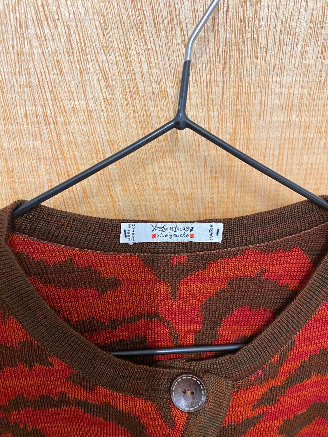 80s YVES SAINT LAURENT zebra cardigan 상품이미지6