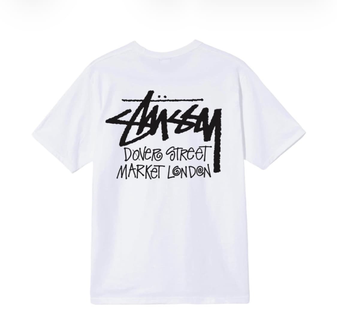 L) 스투시 스탁 도버 스트리트 마켓 런던 티셔츠 화이트 상품이미지2