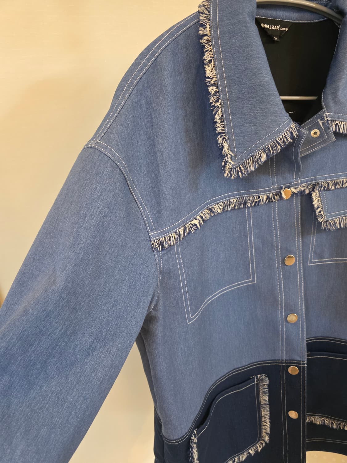 SHALLOAR 디자인 빈티지  데님 청자켓 상품이미지3