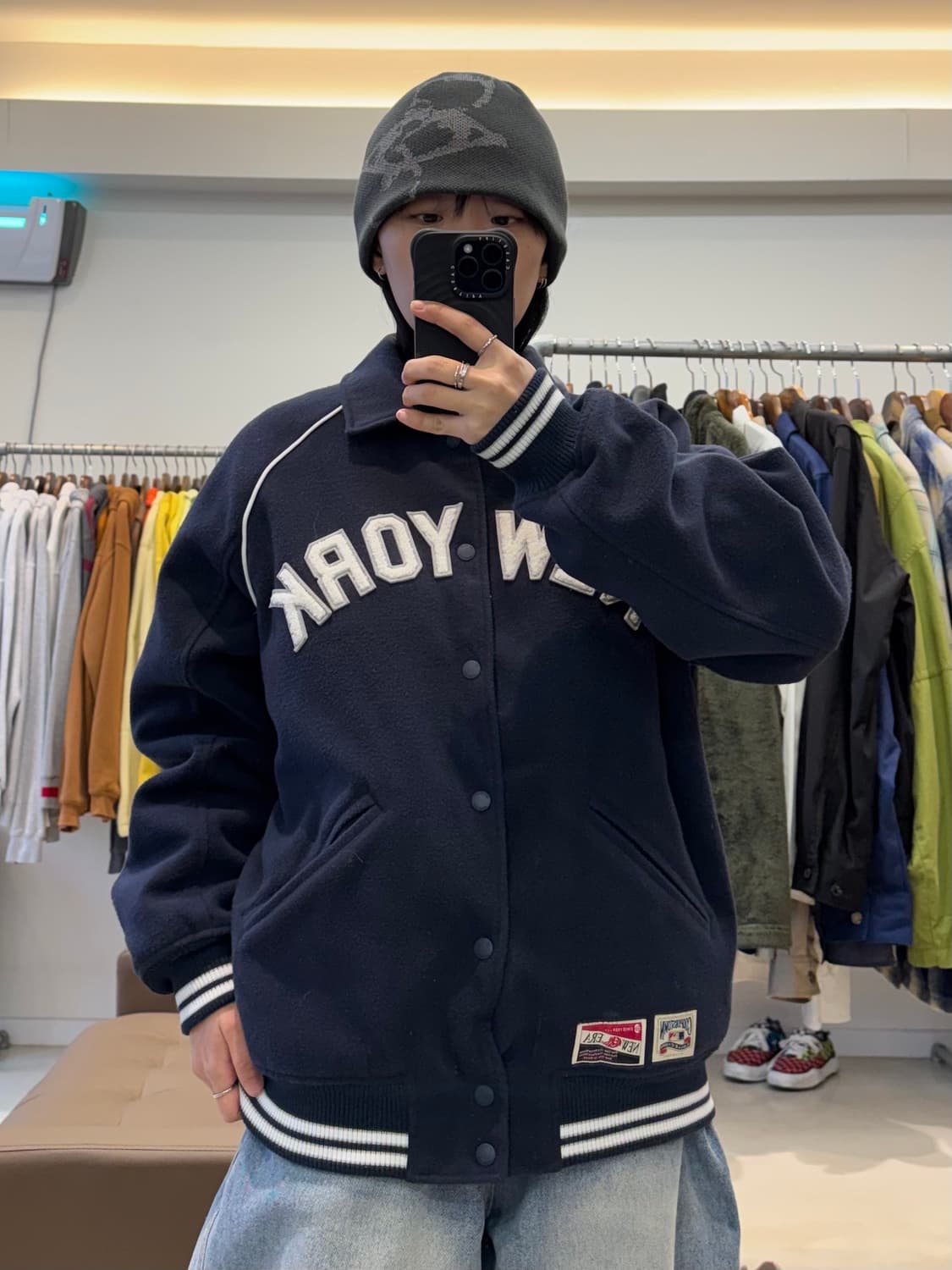 뉴에라 패치 울 봄버 자켓 상품이미지6