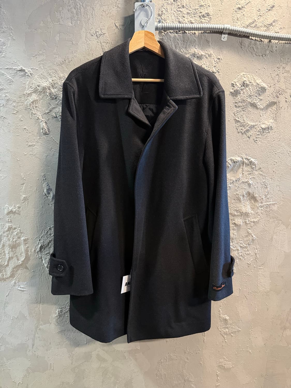 입생로랑 캐시미어 블렌드 울 코트 블랙 L 상품이미지1