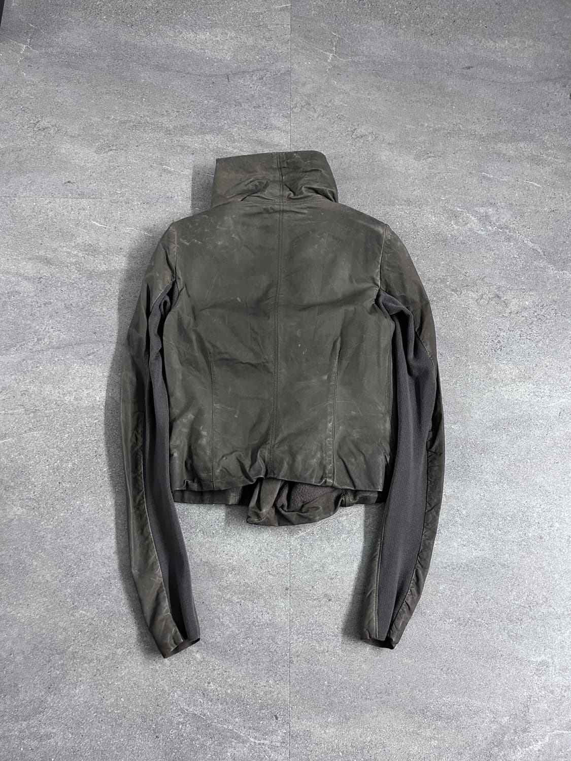 릭오웬스 다크 더스트 카프스킨 드레이프 하이넥 자켓 상품이미지5