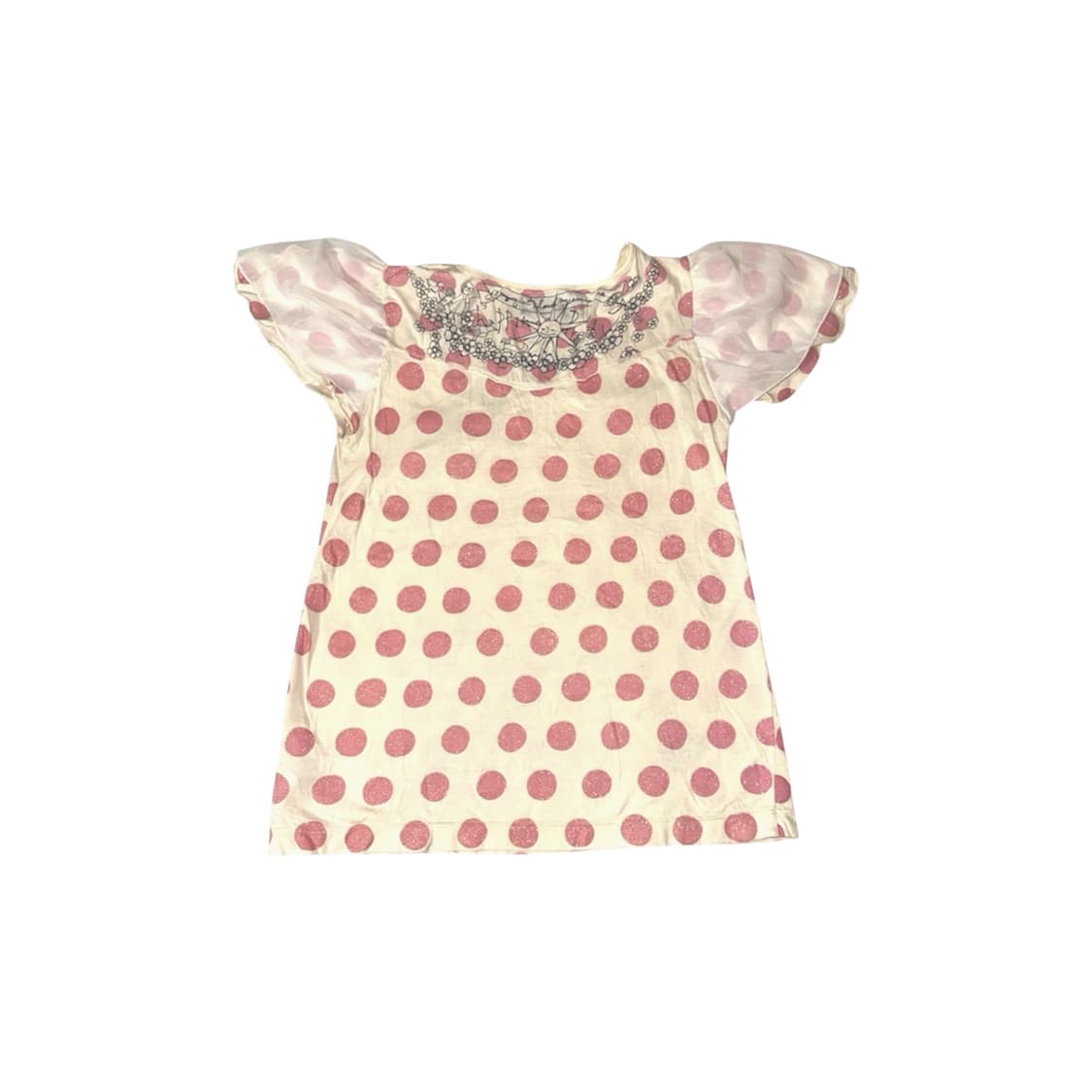 vintage pink polka dot graphic t-shirt 상품이미지2