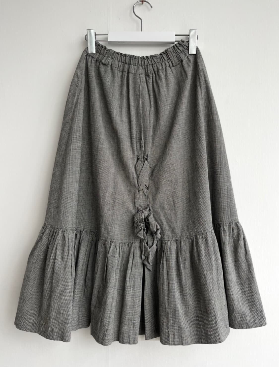 *SALE) 그레이 매듭 플레어 스커트  상품이미지1