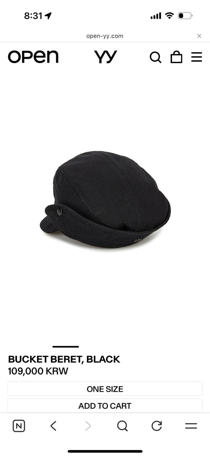 오픈와이와이 버킷 베레모 블랙 상품이미지3