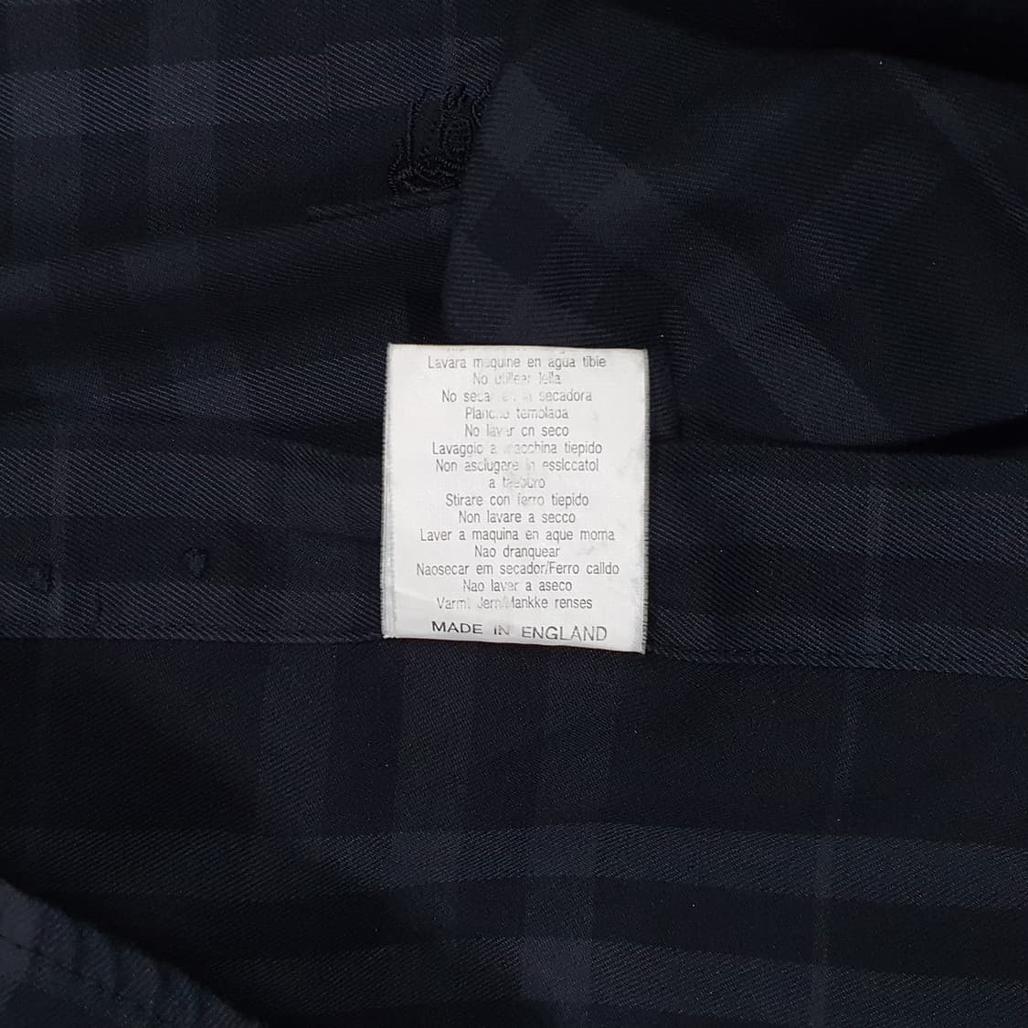 M) 버버리 크레스트 로고 원포켓 노바체크 셔츠 긴팔 남방 블랙 그레이 상품이미지9