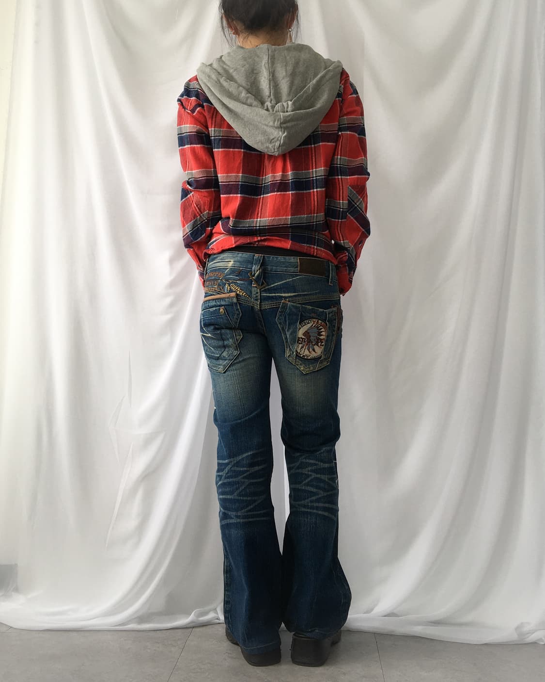 Red pepper back pocket point denim pants 상품이미지7