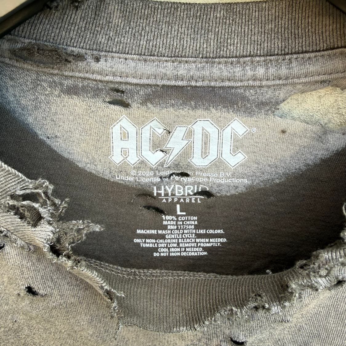 빈티지 AC/DC 선페이딩 복각 밴드티 상품이미지5