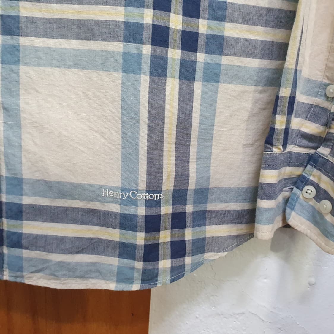 헨리코튼 마 면 혼방 체크셔츠(95) 상품이미지3