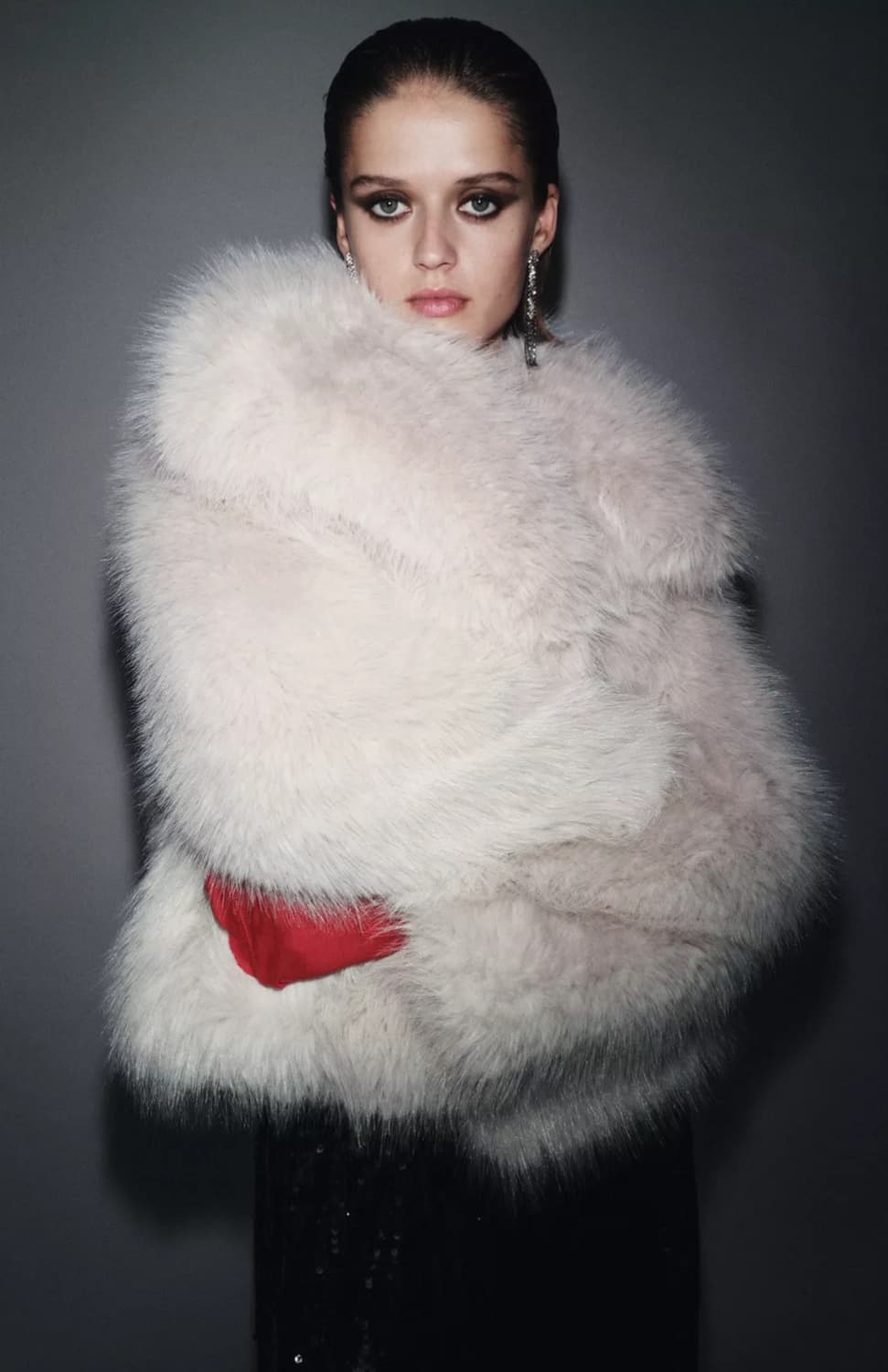 자라 ZW컬렉션 페이크 퍼 숏 코트 (새상품) 상품이미지3