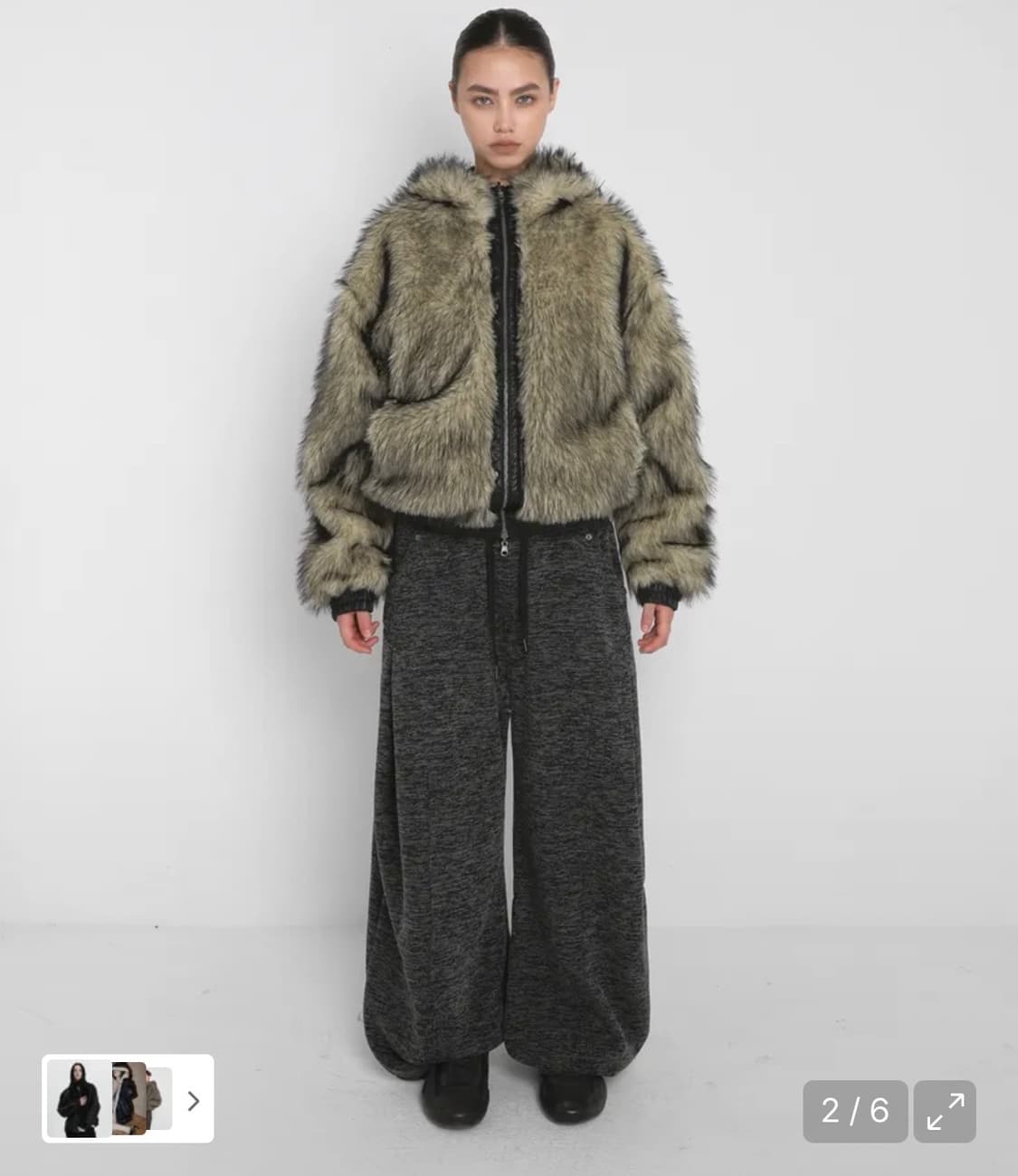 샌드릭 리버시블 퍼자켓 라이트옐로우 상품이미지2