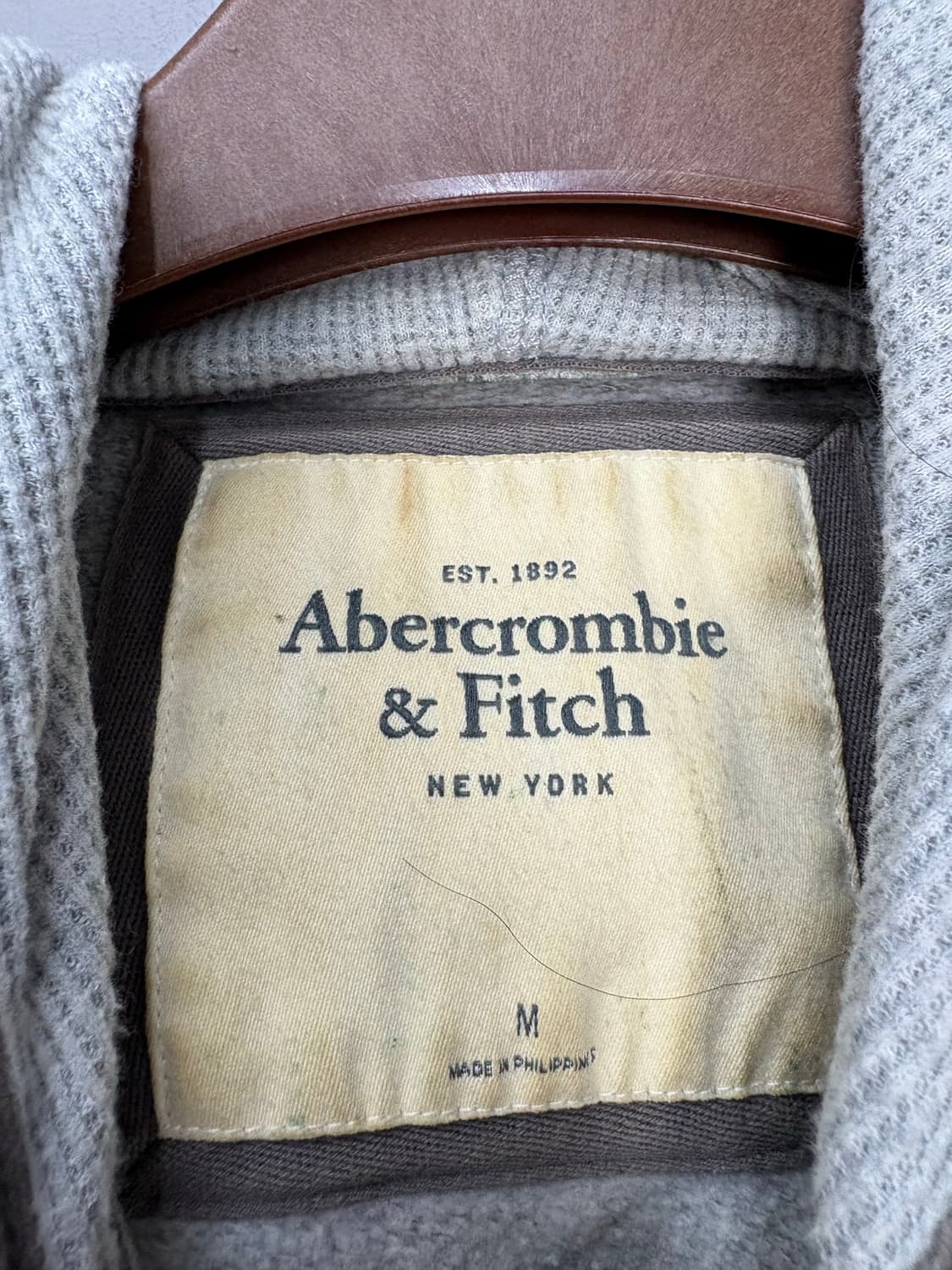 아베크롬비 사이드 패치로고 그레이 후드집업 A2883 상품이미지5