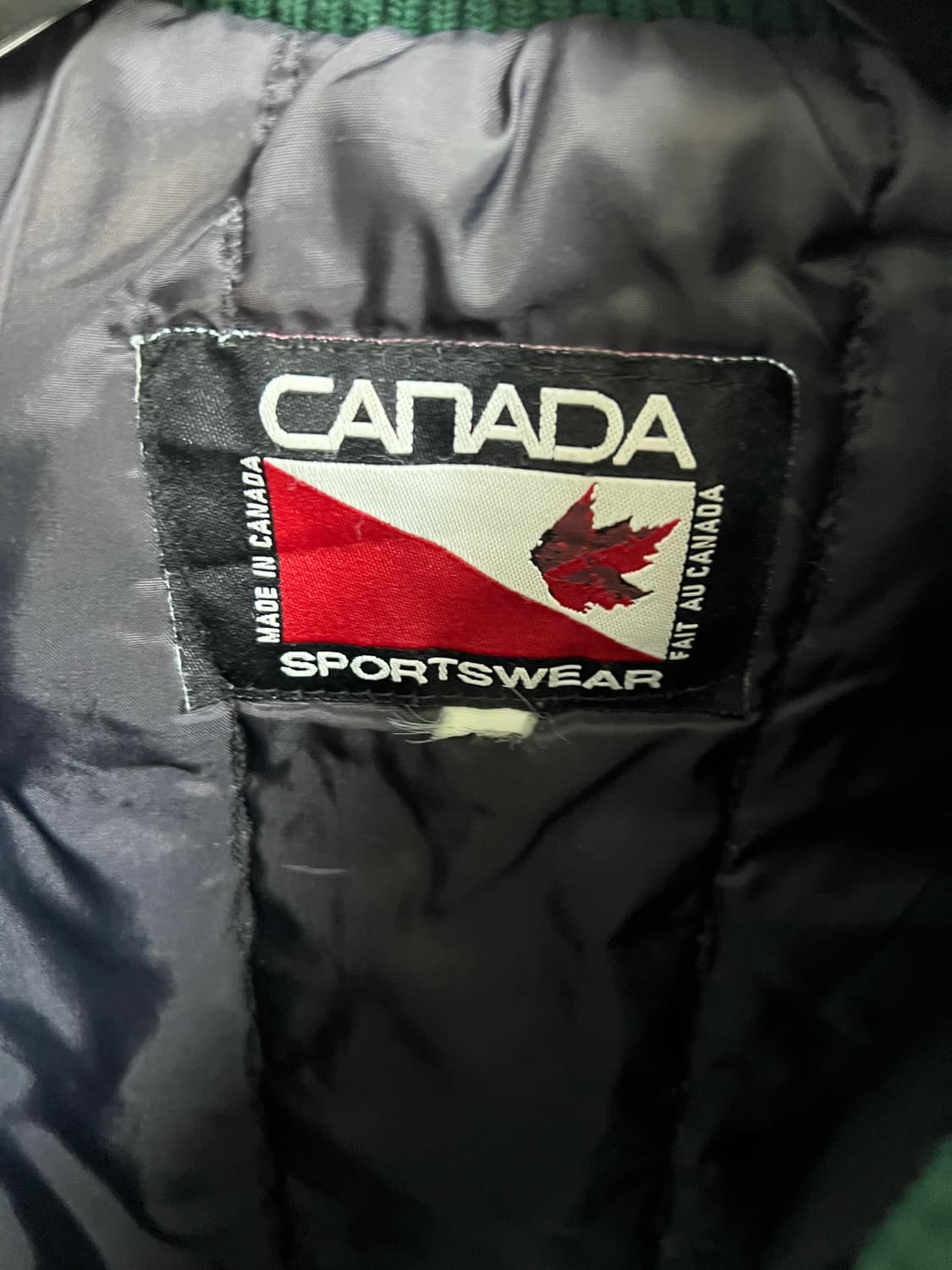 canada sports wear 레더 바시티 자켓 S 상품이미지2