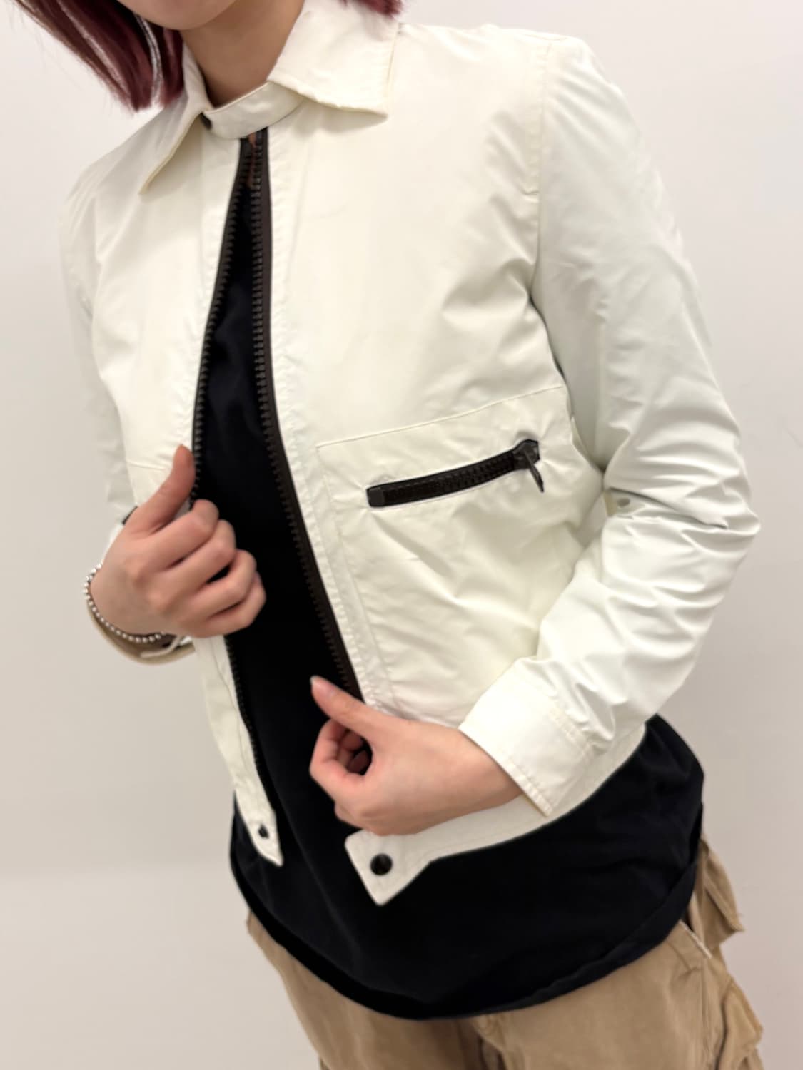 A.P.C. 화이트 나일론 집업 자켓 상품이미지1