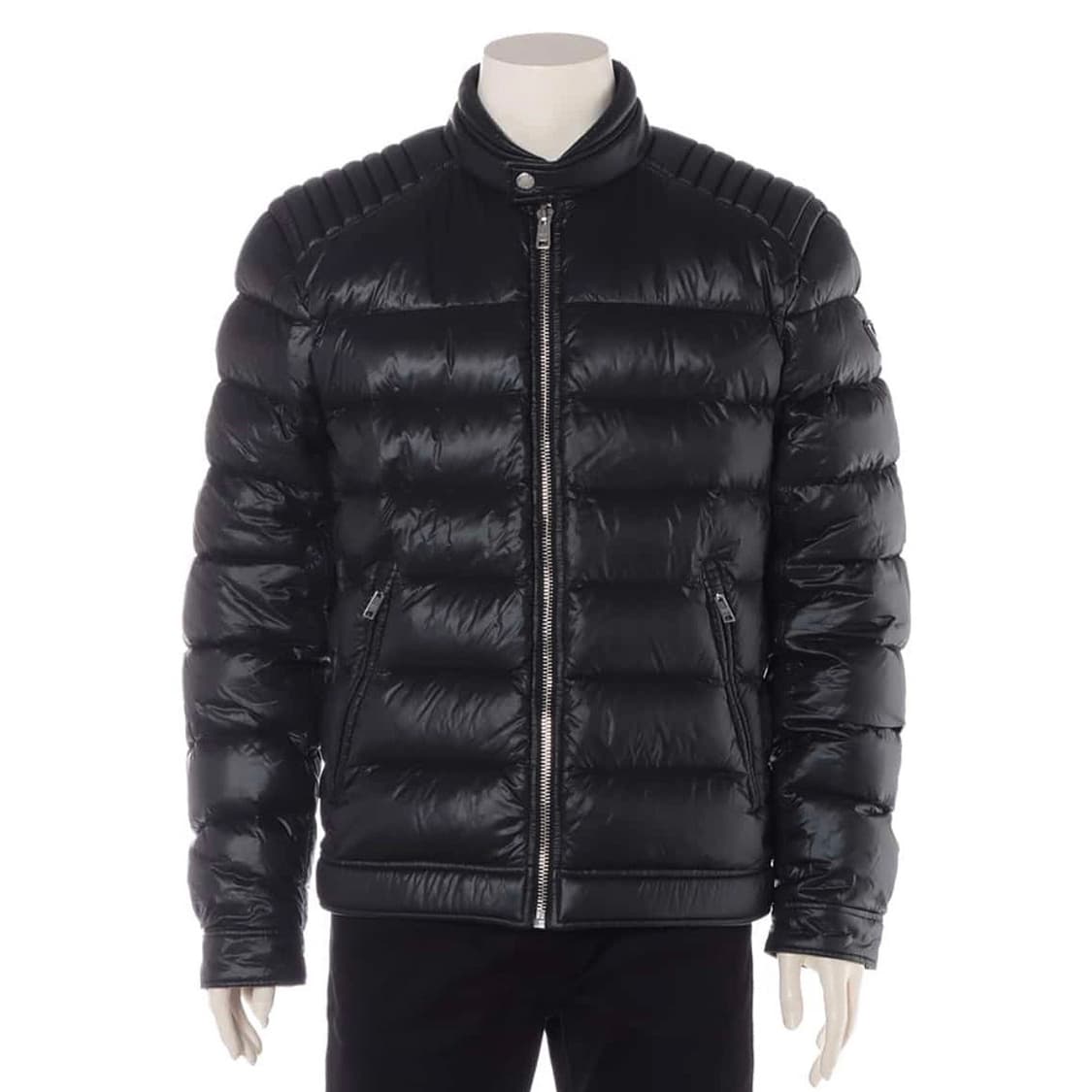 [S+급/46] 프라다 삼각로고 경량 바이커 패딩 블랙 상품이미지8