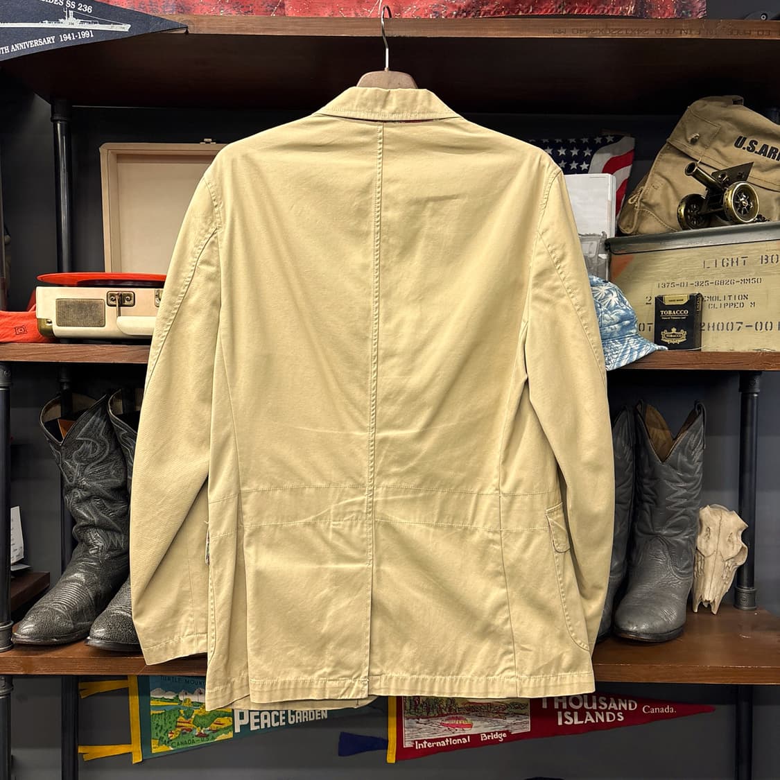 90s 폴로 랄프로렌 코튼트윌 스티치라인 블레이저 자켓 N1225 상품이미지2