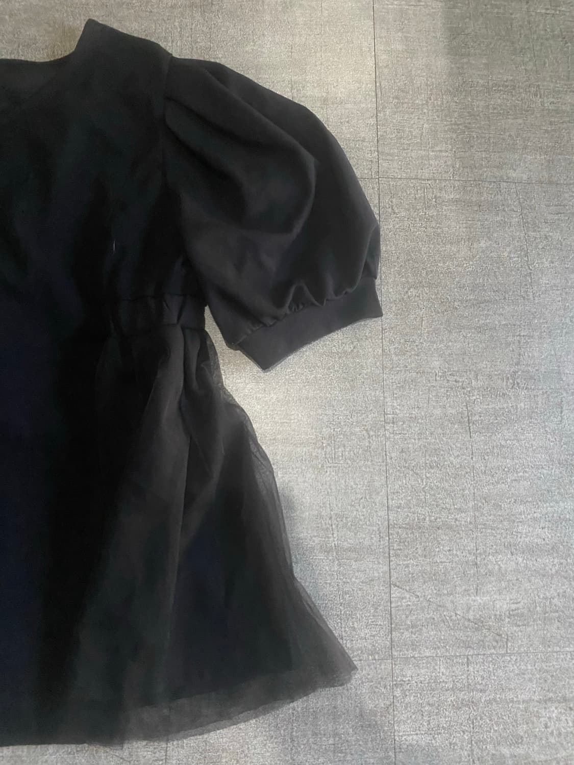 일본 Couturebrooch 달천깔페어리 퍼프 반팔블라우스 블랙 상품이미지2