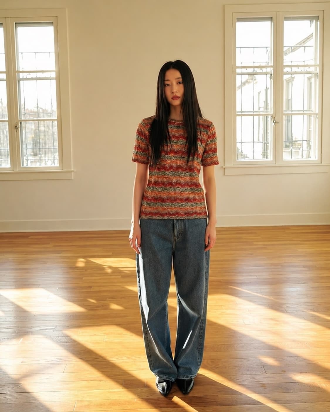 [우먼] 미쏘니 MISSONI 스포츠 멀티 컬러 스트라이프 니트  상품이미지5