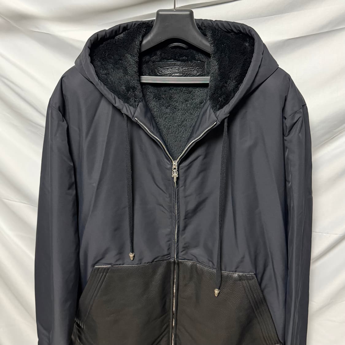 1250판매/S+급 크롬하츠 트리플 크로스 레더패치 내피 풀퍼 롱패딩 상품이미지2