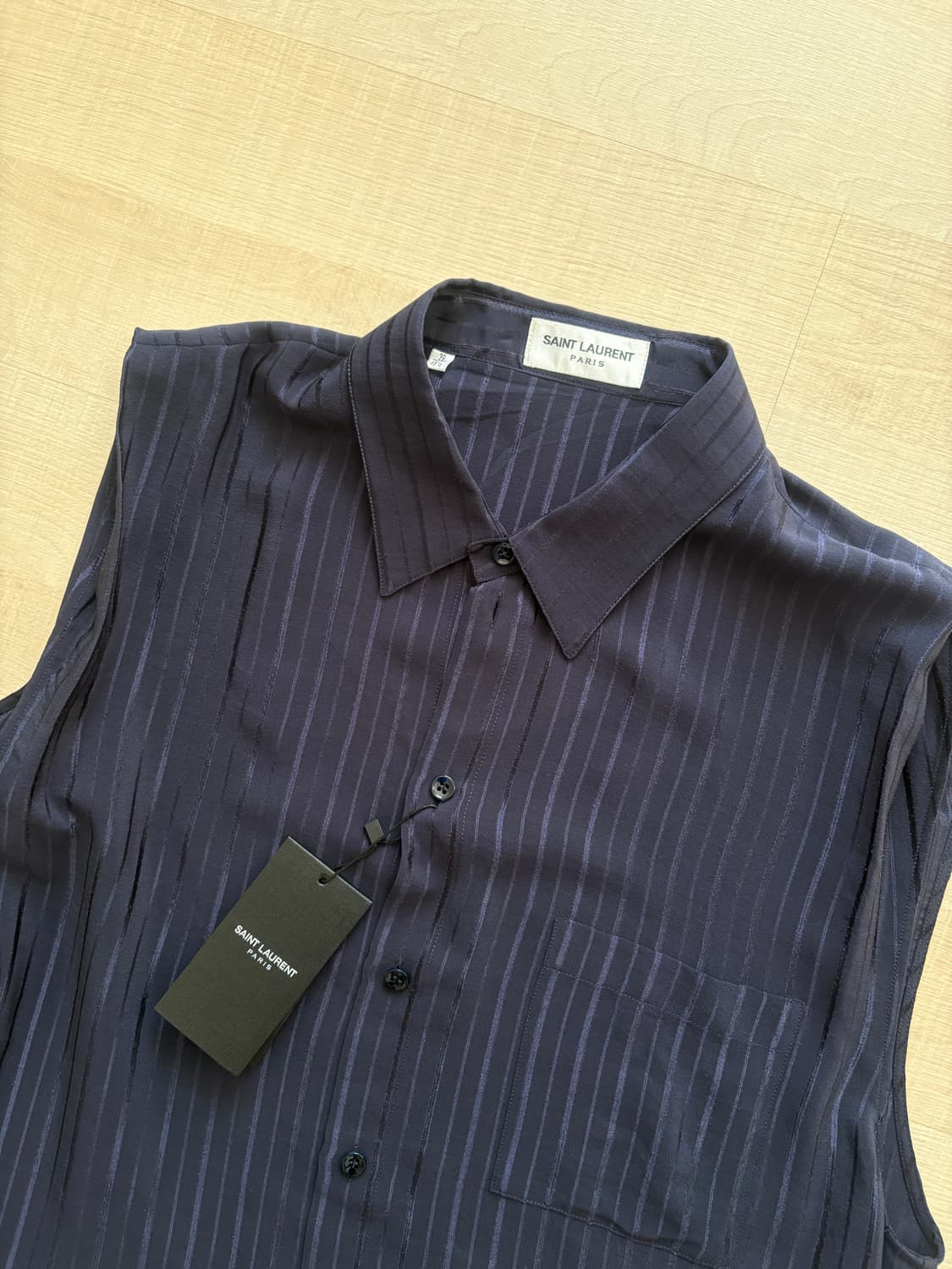 생로랑 슬리브리스 셔츠 39 새상품 상품이미지2