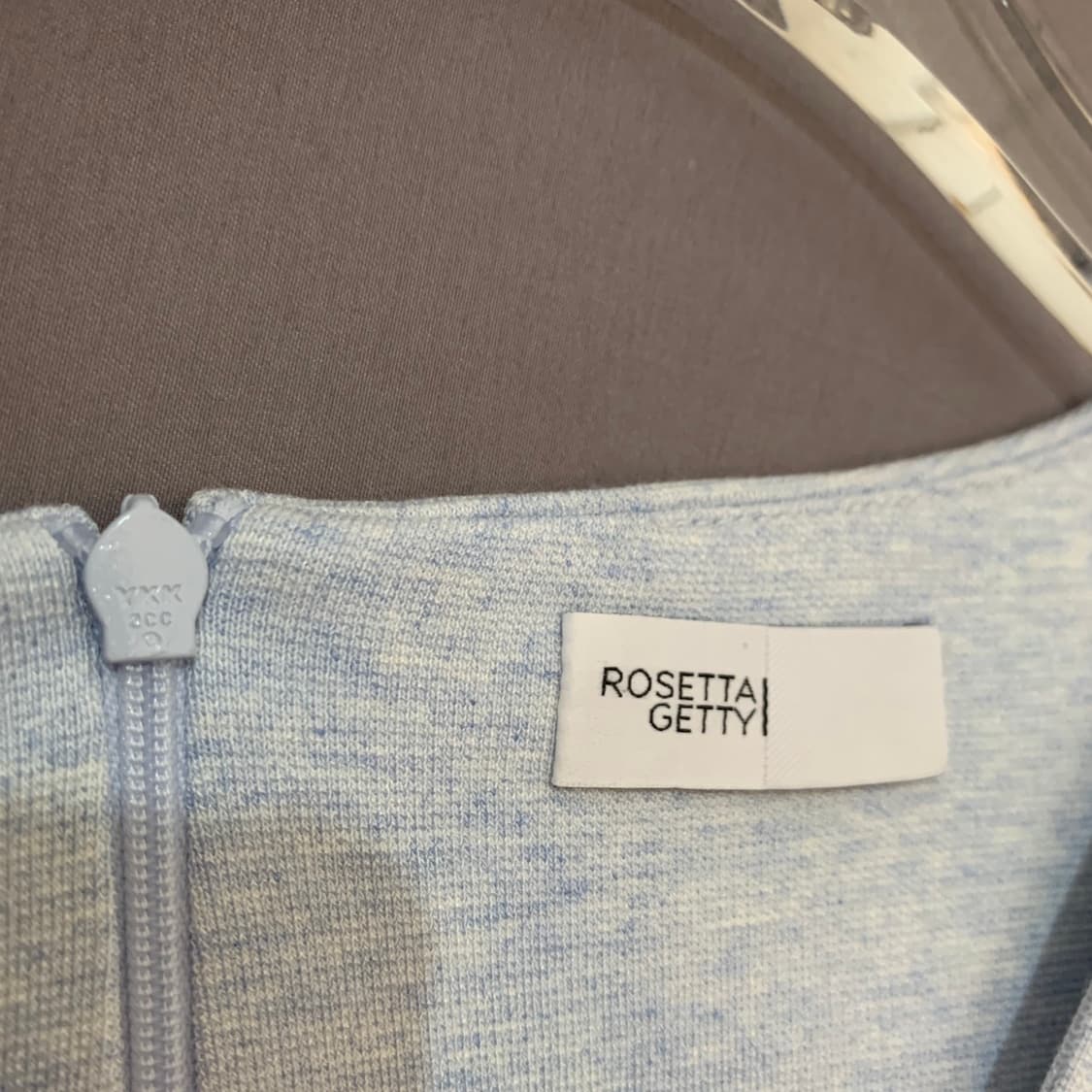 새상품 L 로제타게티 크로스 오버 멜란지 블루 반팔티 상품이미지6