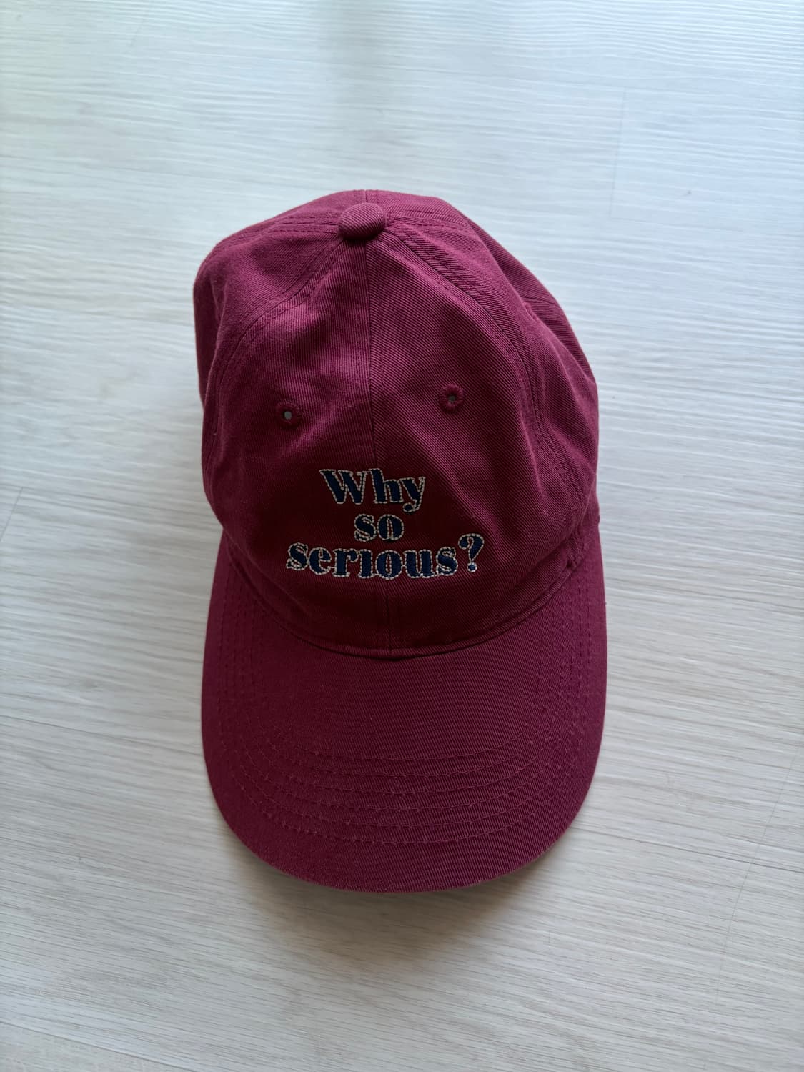 윅 Why so serious 워싱 볼캡-버건디 상품이미지1