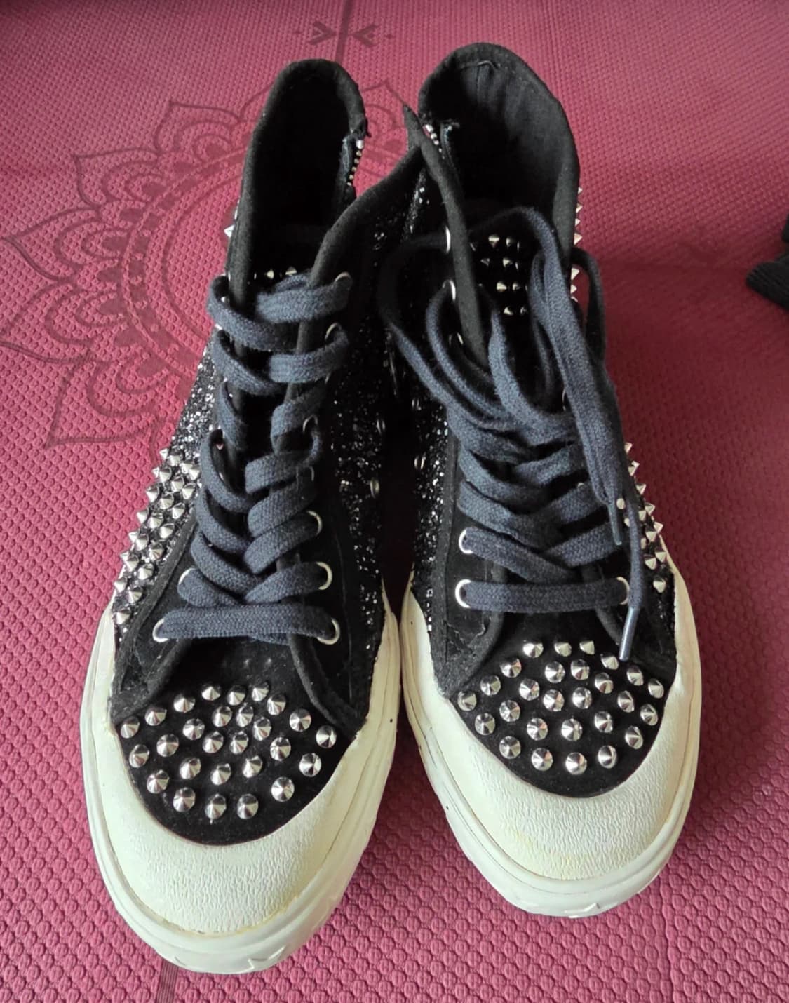 아쉬 Ash Mecca Bis 블랙 글리터 하이탑 스니커즈 상품이미지3