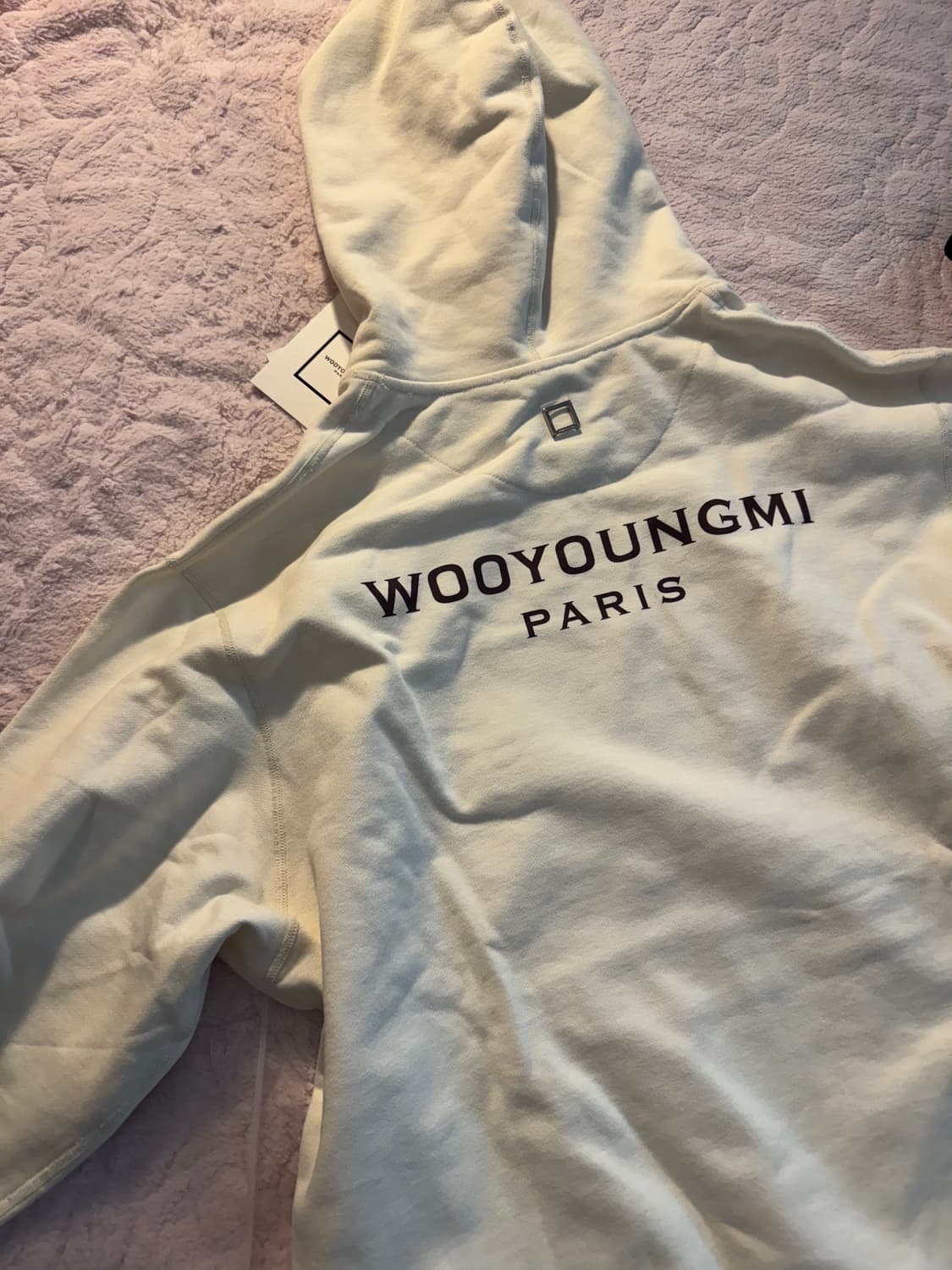 우영미 25fw 백로고 후드 아이보리  상품이미지1