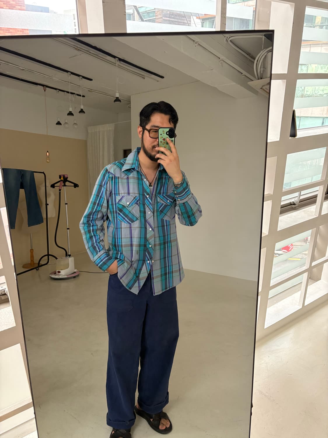 80's vtg Wrangler cowboy-cut  Western sh 상품이미지10