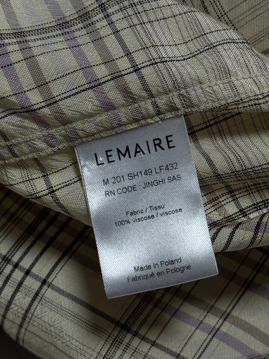 르메르 컨버터블 체크셔츠 48 상품이미지5