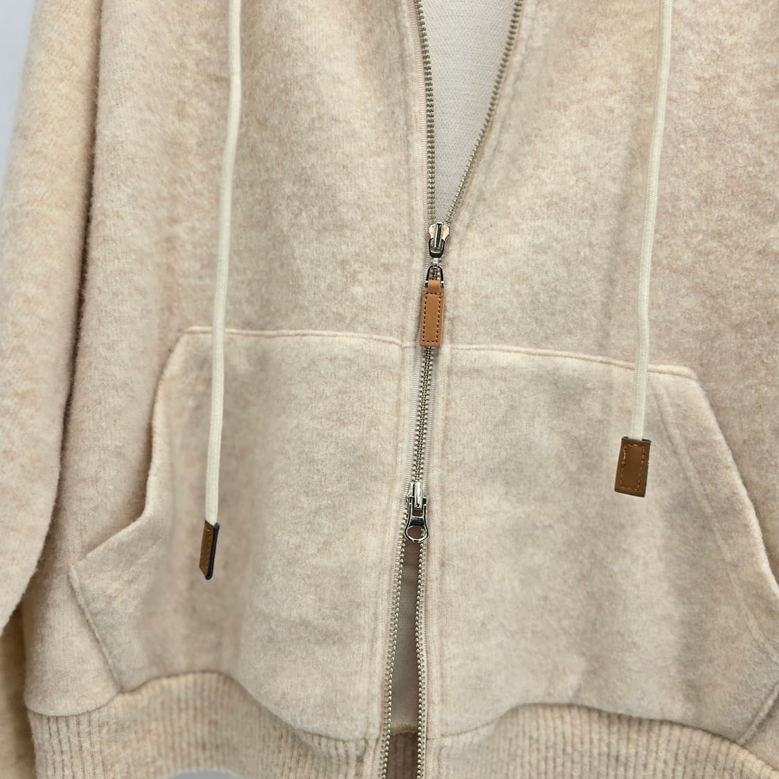 아이보리 후드집업 와이드 트레이닝 세트  상품이미지8