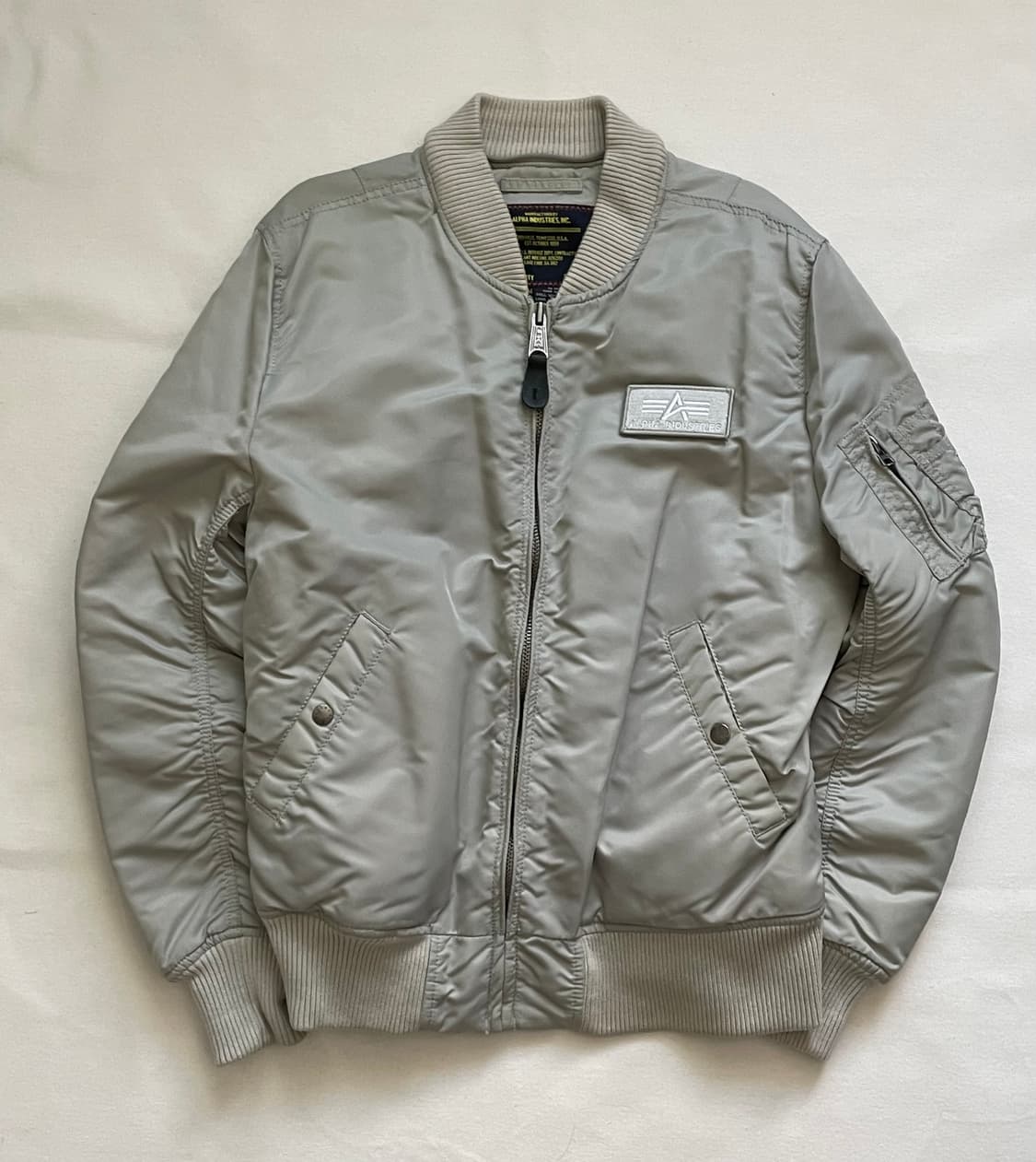 알파인더스트리 MA-1 항공 점퍼 자켓 건메탈 실버 상품이미지3