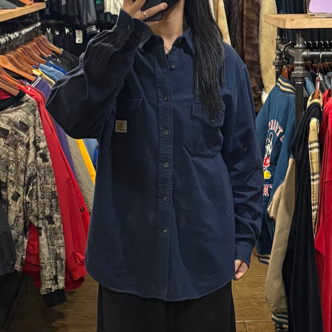 [HI] Carhartt 칼하트 긴팔 셔츠 네이비 상품이미지2