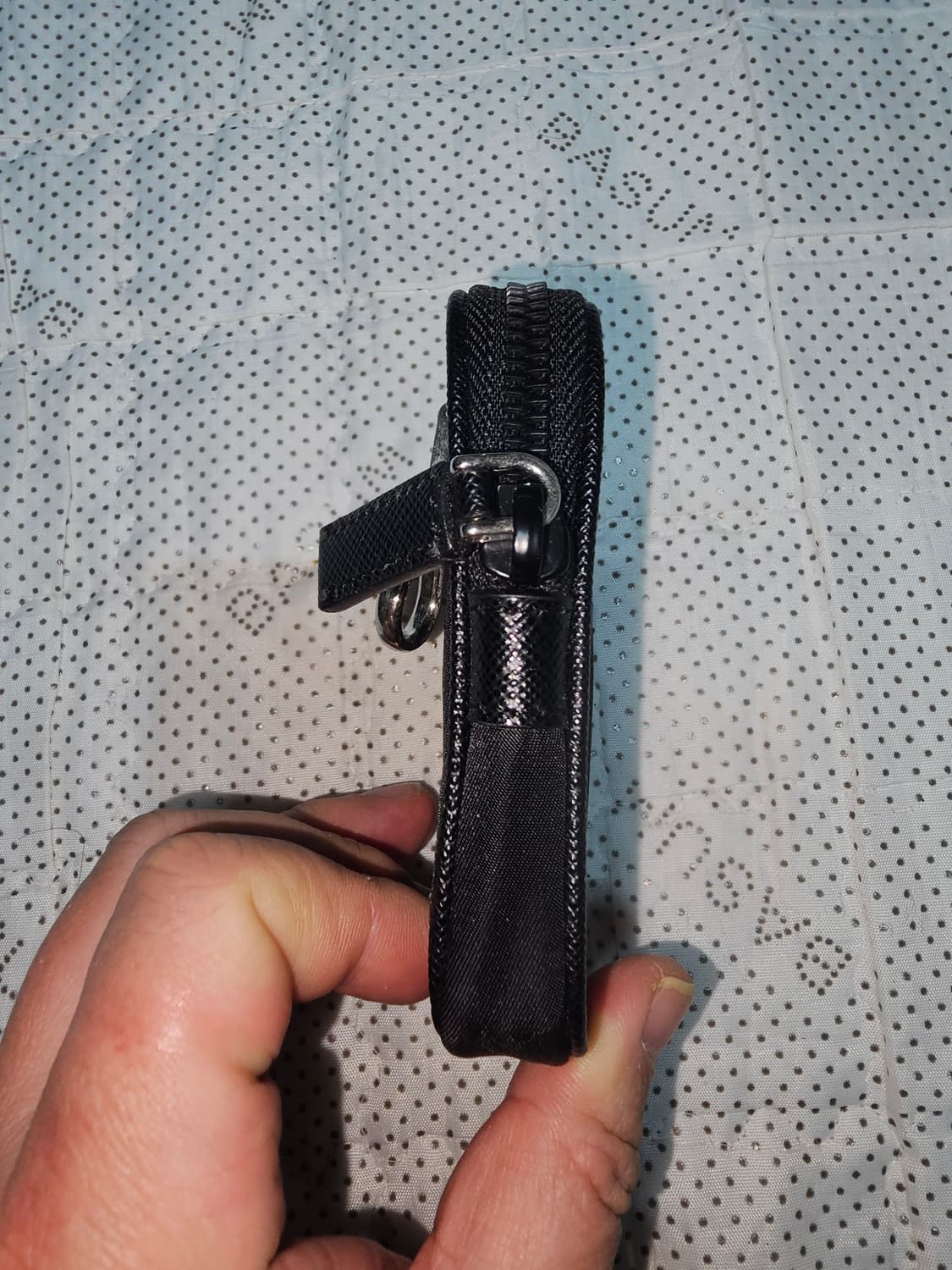 프라다 블랙 보조 파우치 상품이미지3