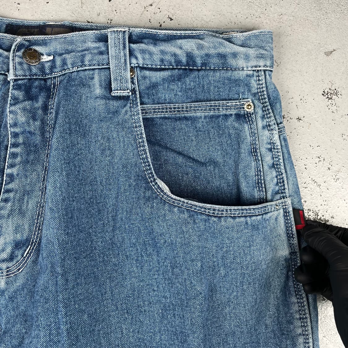 빈티지 Fubu 더 콜렉션 써클로고 배기 카펜터 데님팬츠 상품이미지5
