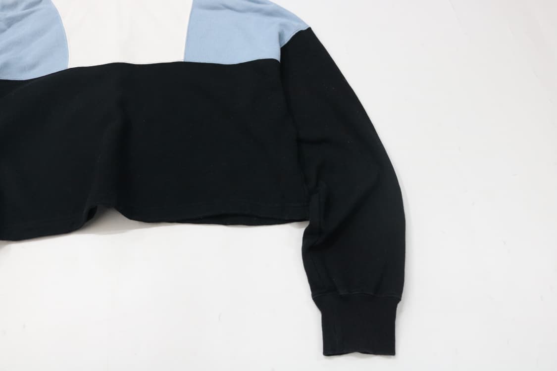 Ray BEAMS 레이빔즈 3컬러 배색 크롭 후드 티셔츠 상품이미지4