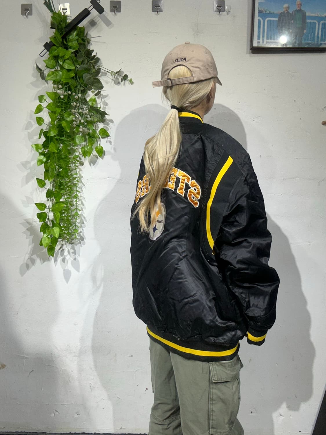 Nfl 블랙 피치버그 스틸러스 바시티 자켓 XL 상품이미지3