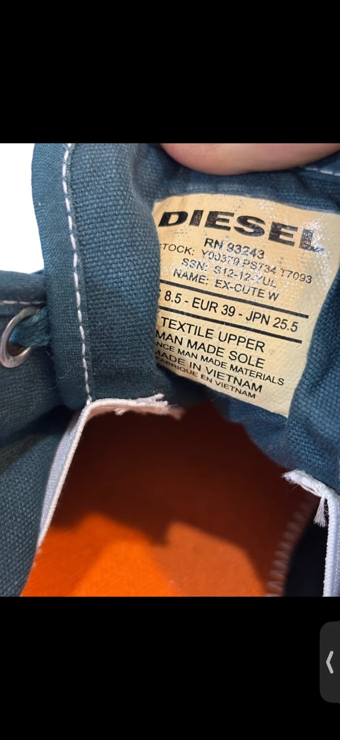 빈티지 y2k 디젤 웨지힐 운동화 새상품 상품이미지5