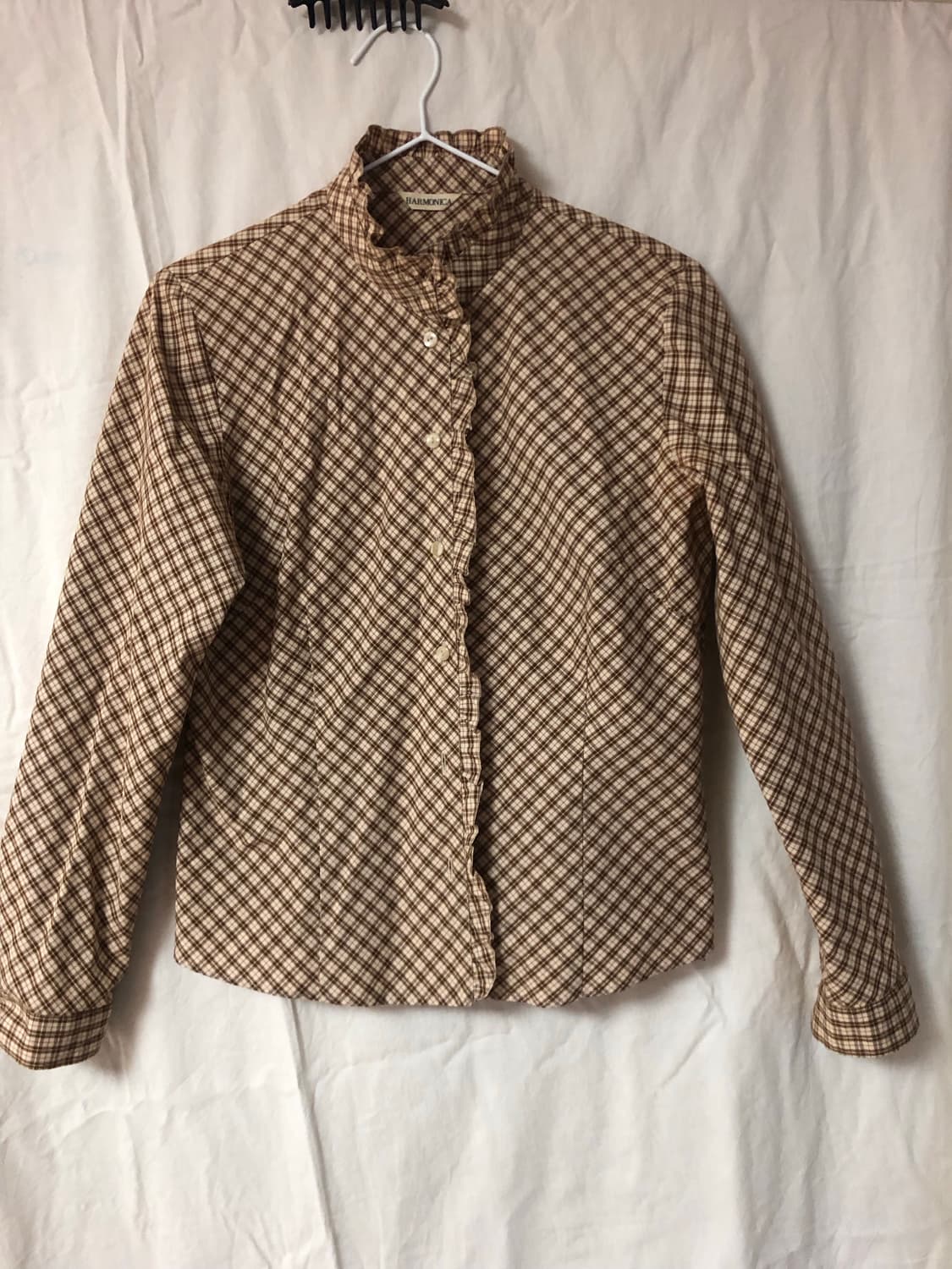 일본빈티지 체크블라우스 셔츠 상품이미지1