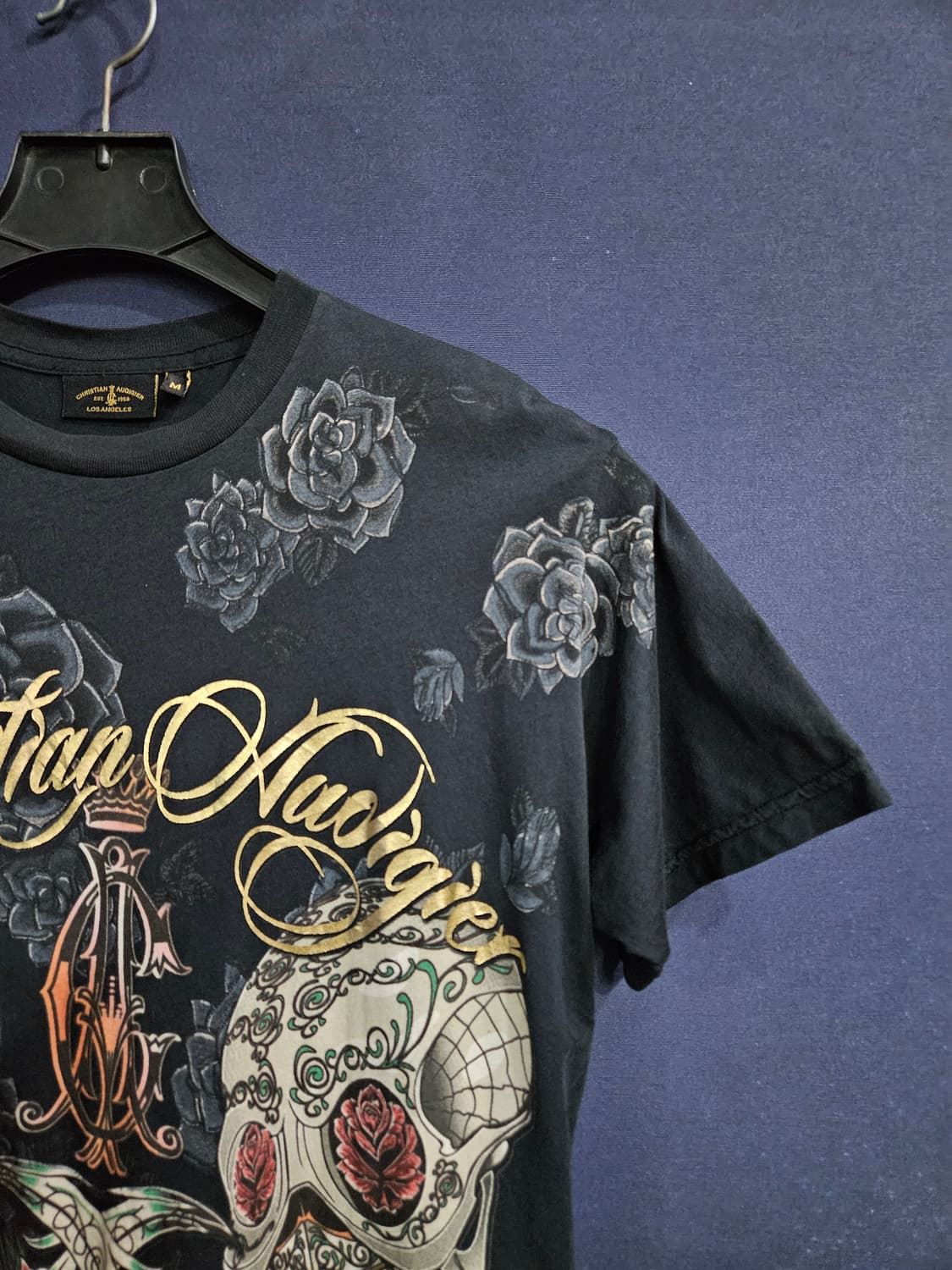 크리스찬 오디저 타투 프린팅 블랙 남성 95 반팔티  상품이미지4