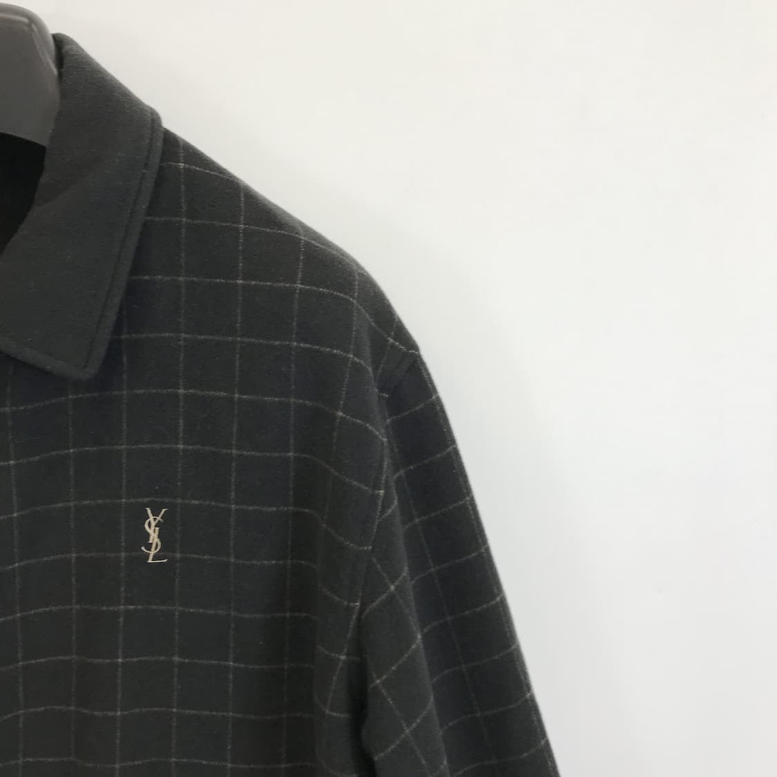 입생로랑 YSL 울 체크 싱글블루종 [105] 상품이미지2